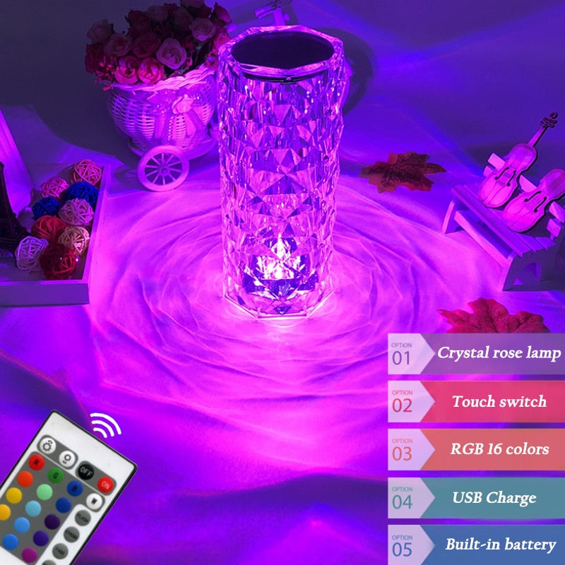BEIJIALY Rechargeable Mushroom Table Lamp – RGB Crystal Night Light With Remote Control – 16 Colors, Cordless BEIJIALY Rechargeable Mushroom Table Lamp – RGB Crystal Night Light With Remote Control – 16 Colors, Cordless